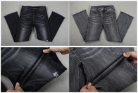 Baumwollpower-stretch-dunkles schwarzes Jeans-Denim-Gewebe für dünne Gamaschen-Frauen-Männer