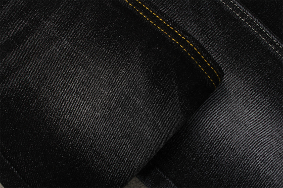 Stretch-11,5-Unzen-Baumwoll-Spandex-Denim-Stoff, schwefelschwarz, 170 cm volle Breite