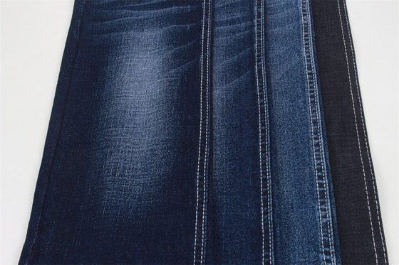 10,5 Unzen Crosshatch Slub Denim-Stoff mit Stretch, weicher Haptik, schwarze Farbe