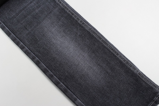 11.9 Unzen schwarz und schwarz Hinterseite Kreuzschlag Schlauch Jeans Stoff