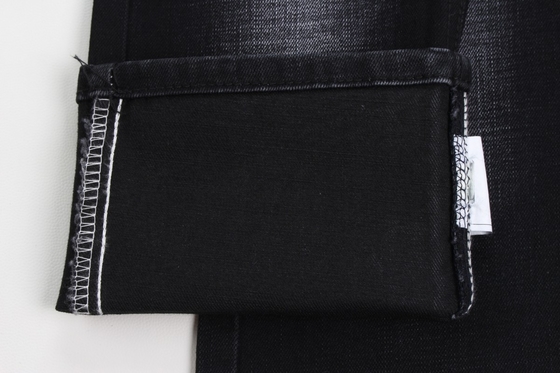 11.9 Unzen schwarz und schwarz Hinterseite Kreuzschlag Schlauch Jeans Stoff