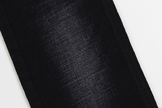 11.4 oz schwarze und schwarze Rückseite, Schleifen, Jeans, Stoff.