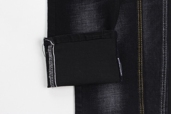 11.4 oz schwarze und schwarze Rückseite, Schleifen, Jeans, Stoff.