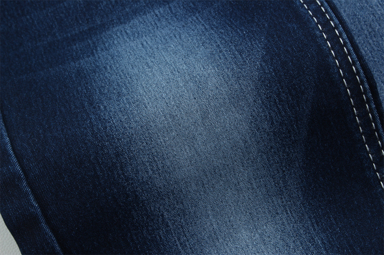 10.5 Oz Satin Denim Stoff für Frauen Jeans High Stretch Super Dunkelblau