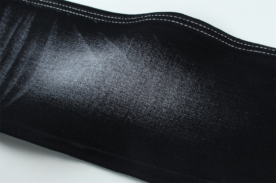 13.5 Oz Low Stretch Heavy Denim Stoff für Männer Arbeit Tragen Jeans Schwarz Rückseite