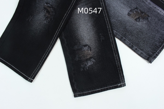 10.5 Oz 100% Baumwolle Schwarz und schwarz Rückseite Steife Jeans Stoff