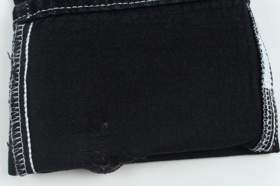10.5 Oz 100% Baumwolle Schwarz und schwarz Rückseite Steife Jeans Stoff