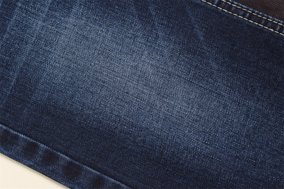 11-11.5 Oz Warp Slub Jeans Stoff für Mann Jeans Mercerized Fleece schwarz Hinterseite hohe Dehnung für Mann Indien Markt Stil