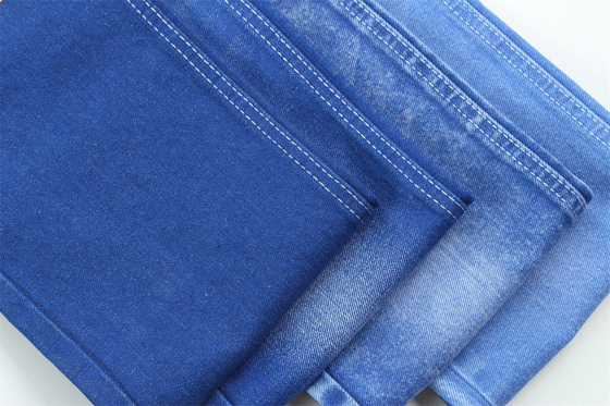 Lebendige und einzigartige blaue Farbe Denim Stoff starre 100% Baumwolle Vollbreite 180cm
