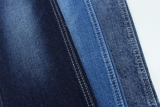 Baumwolle Spandex 11 Unzen Dunkelblaue Warp-Schale Gewebte Jeans Stoff