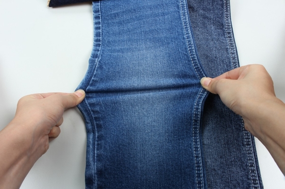 Baumwolle Spandex 11 Unzen Dunkelblaue Warp-Schale Gewebte Jeans Stoff