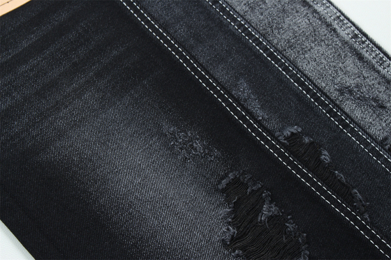 11.5oz Dunkel Schwarz & Schwarz Rückseite Denim Stoff Steife Jeans Stoff Für Marke Stil Jeans Boyfriend Stil