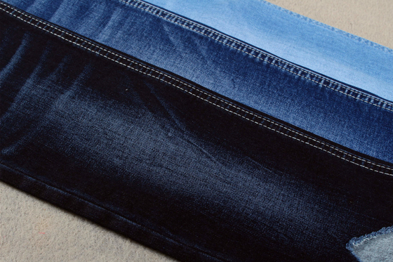 Indigo Blau High Stretch Slub Denim Stoff für Jeans
