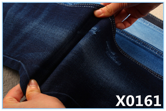 Indigo Blau High Stretch Slub Denim Stoff für Jeans