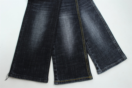 Dunkelblau-Grau-Crosshatch-Slab Baumwolle Spandex-Denim-Gewebe für Jeans