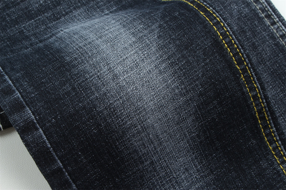 Dunkelblau-Grau-Crosshatch-Slab Baumwolle Spandex-Denim-Gewebe für Jeans