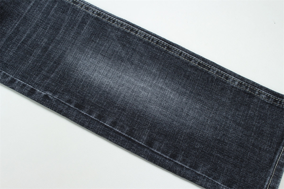 Dunkelblau-Grau-Crosshatch-Slab Baumwolle Spandex-Denim-Gewebe für Jeans