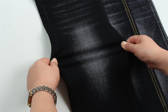 Schwarz Schwarz Baumwolle Polyester Rayon Spandex Denim Stoff für Jeans