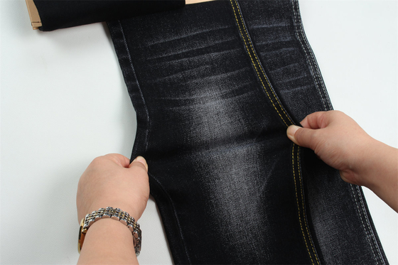 Schwarz Schwarz Baumwolle Polyester Rayon Spandex Denim Stoff für Jeans