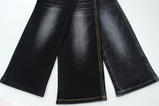 Schwarz Schwarz Baumwolle Polyester Rayon Spandex Denim Stoff für Jeans