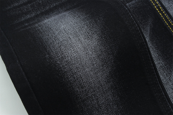 Schwarz Schwarz Baumwolle Polyester Rayon Spandex Denim Stoff für Jeans
