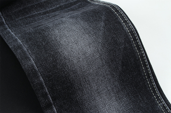 Schwarz Schwarz Baumwolle Polyester Rayon Spandex Denim Stoff für Jeans