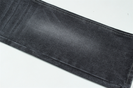 11.5oz Denim Stoff Steif 56%C 44%P Schwarz Und Schwarz Rückseite Für Marken Stil Jeans Freund Stil Weich Handfeeling