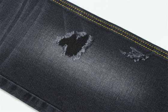 11.5oz Denim Stoff Steif 56%C 44%P Schwarz Und Schwarz Rückseite Für Marken Stil Jeans Freund Stil Weich Handfeeling