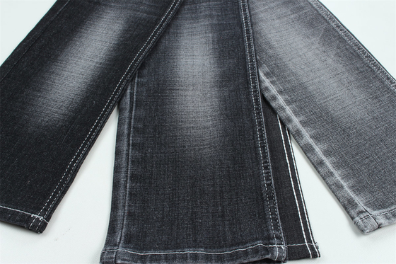 190 Cm Ring Slub Schwefel Schwarz Stretch Denim Stoff Für Männer Jeans