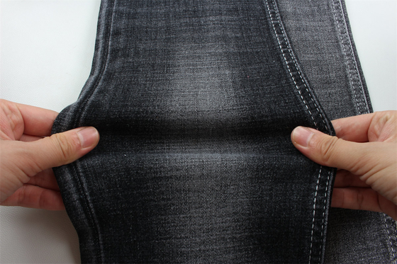190 Cm Ring Slub Schwefel Schwarz Stretch Denim Stoff Für Männer Jeans
