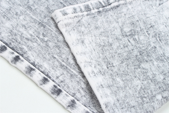 Dunkelgraue Farbe Stretch Slub Denim Stoff für Jeans