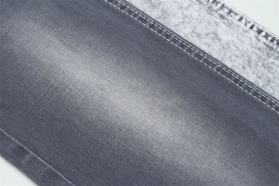 Dunkelgraue Farbe Stretch Slub Denim Stoff für Jeans
