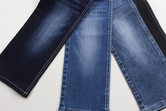 Dunkelblau Schwarz Rückseite Good Stretch Denim Stoff für Jeans