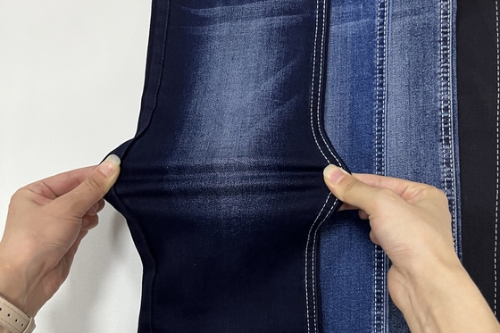 Dunkelblau Schwarz Rückseite Good Stretch Denim Stoff für Jeans
