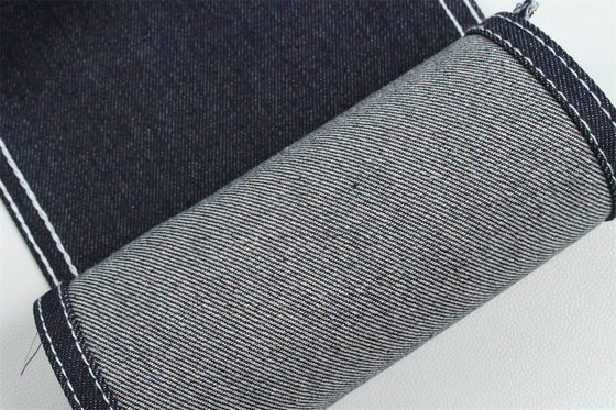 Weniger als 2 Dollar 12 Unzen 190 cm Indigo Baumwolle Polyester starres Denim Stoff für Jeans