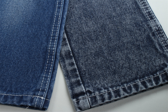 Weniger als 2 Dollar 12 Unzen 190 cm Indigo Baumwolle Polyester starres Denim Stoff für Jeans