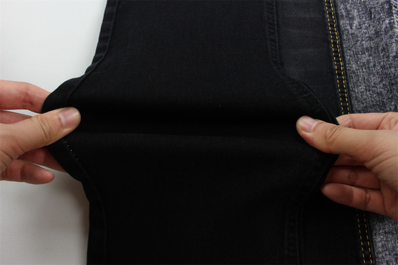 10 Unzen Schwarz Schwarz Good Stretch Denim Stoff Für Jeans
