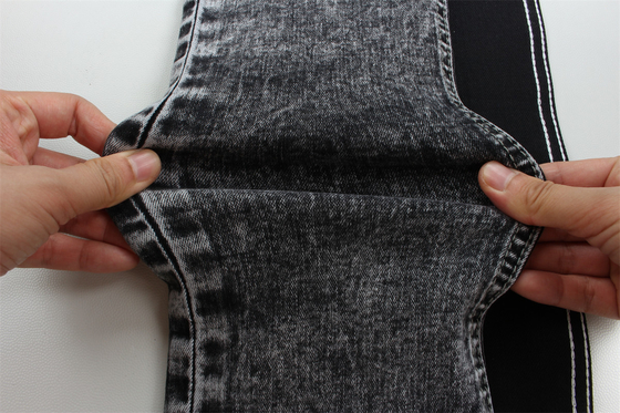 10 Unzen Schwarz Schwarz Good Stretch Denim Stoff Für Jeans