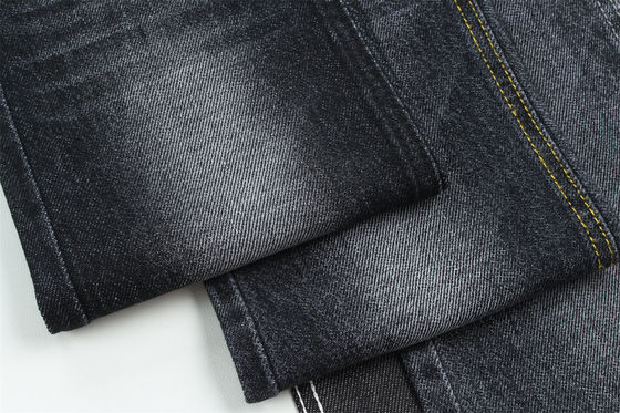 100% Baumwolle 12 Einmal Jungfräuliche Baumwolle Starrer Denim Stoff Für Jeans Dunkel schwarz