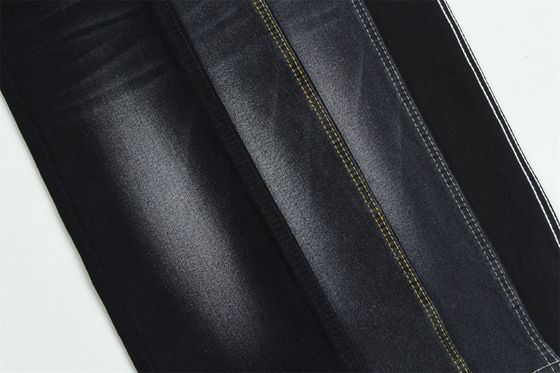 Voller Lycra-Satin-Webart Schwarz Schwarz Hoch-Stretch-Denim-Stoff