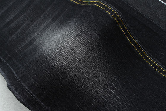 Dunkel schwarz Farbe High Stretch Slub Denim Stoff für Kinder und Frauen Jeans