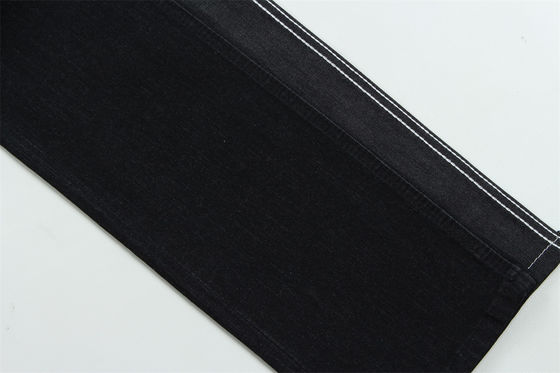 Dunkel schwarz Farbe High Stretch Slub Denim Stoff für Kinder und Frauen Jeans