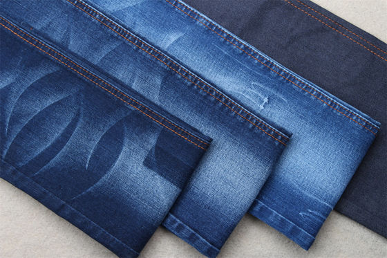 Dunkelblau, voller Lycra-Slub-Denim-Gewebe für Kinder und Frauen