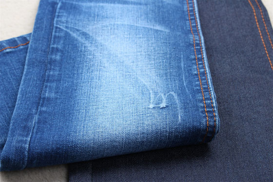 Dunkelblau, voller Lycra-Slub-Denim-Gewebe für Kinder und Frauen