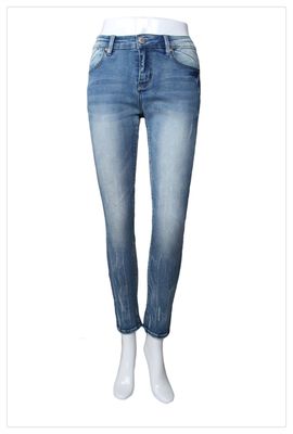 Dunkelblauer Stock Voll Lycra Denim Stoff für Lady Jeans verwendet Röcke