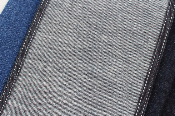 10 Unzen Crosshatch Slub Cross Slub Super High Stretch Denim Stoff für Herrenjeans oder Damenjeans im südamerikanischen Stil