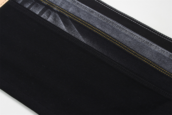 10.5oz Schwarzer Denim Stoff Steif 100% Baumwolle Schwarz und Schwarz Rückseite für Stil Jeans Junge Freund Stil Weiches Handfeeling Frauen