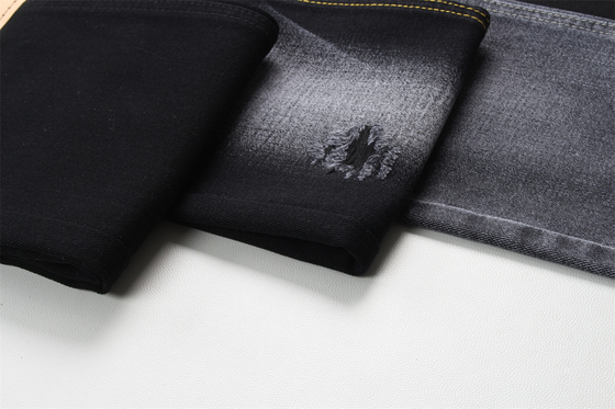 10.5oz Schwarzer Denim Stoff Steif 100% Baumwolle Schwarz und Schwarz Rückseite für Stil Jeans Junge Freund Stil Weiches Handfeeling Frauen