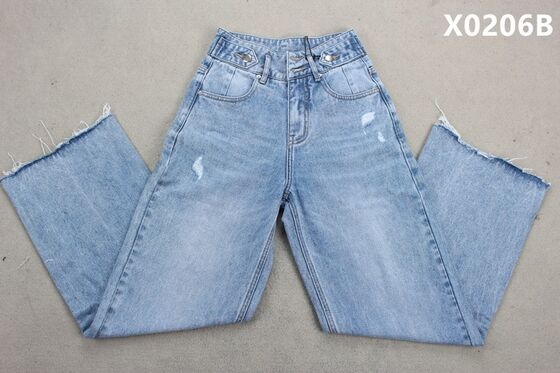 100% Baumwoll-Denim-Stoff Boyfriend Jeans Denim Stoff Fabrikpreis Lieferanten