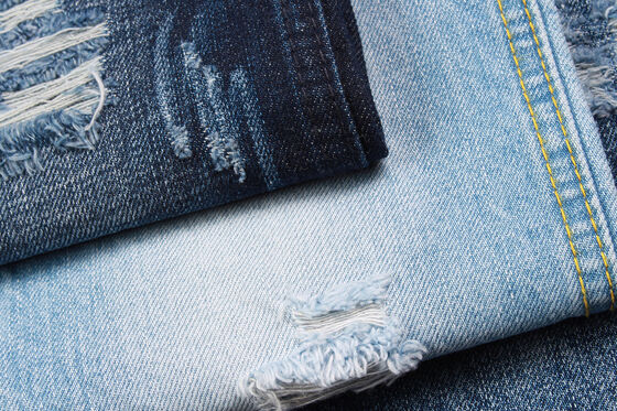 12oz 100% Baumwolle Jeans Cross Hatch Slub Sanforizing Jeans Stoff